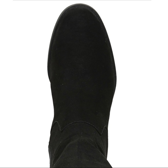 New black faux suede below knee boots - Picture 5 of 14